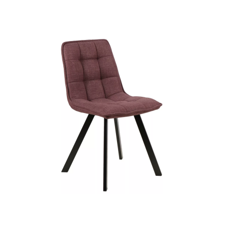 Chaise en tissu "Ellis" - Bjorn - Rouge - l 46 x H 88 cm