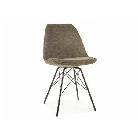 Chaise en tissu "Ken" - Brego - Vert Olive - l 49 x H 85 cm