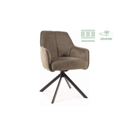 Chaise en tissu "Notti" - Brego - Vert Olive - l 55 x H 83 cm