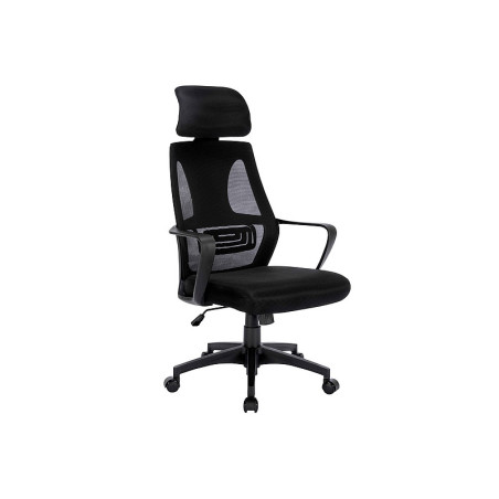 Fauteuil de bureau "Q-095" - Noir - l 60 x H 117 à 124 cm