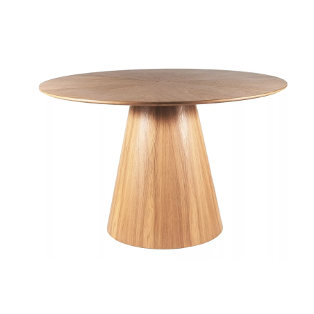 Table à manger ronde "Angel" - Marron chêne - D 120 x H 76 cm