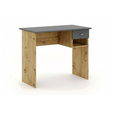 Bureau "B-011" - Beige chêne/Gris anthracite - L 90 x l 50 cm