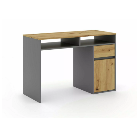 Bureau "B-012" - Beige chêne/Gris anthracite - L 110 x l 48 cm
