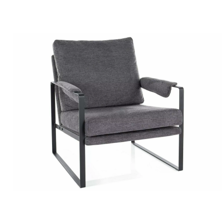 Fauteuil en tissu "Focus" - Gris foncé - l 70 x H 80 cm