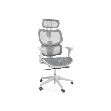 Fauteuil de bureau "Devon" - Gris/Blanc - l 68 x H 119 cm