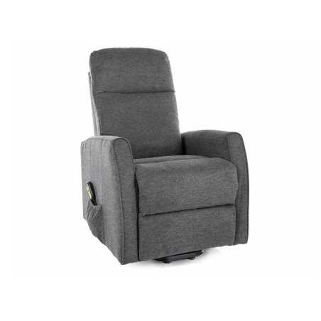 Fauteuil inclinable en tissu"Leto" - Gris foncé - l 68 x H 107 cm