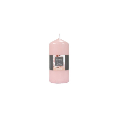 Bougie Pilier parfum cerisier en fleurs - Rose - D 7 x H 15 cm