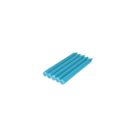 Set de 5 bougies chandelier - Bleu - H 20 cm