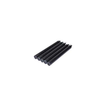 Set de 5 bougies chandelier - Noir - H 20 cm