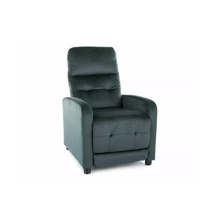 Fauteuil inclinable en velours "Otus" - Vert - l 66 x H 100 cm