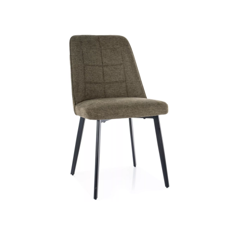 Chaise en tissu "Aldo Brego" - Vert Olive - l 45 x H 86 cm