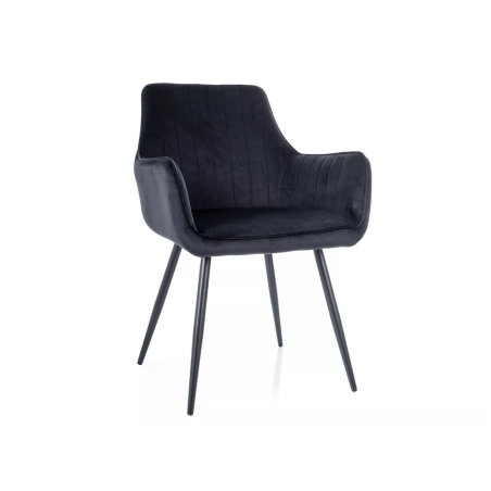 Chaise en velours "Apple Velvet" - Noir - l 57 x H 85 cm