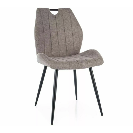 Chaise en tissu "Arco" - Beige - l 51 x H 91 cm