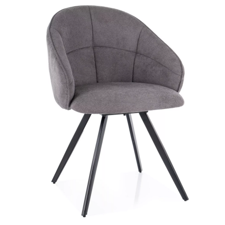 Chaise en tissu "Capri" - Gris - l 56 x H 85 cm
