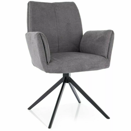 Chaise en tissu "Coco II" - Gris - l 60 x H 87 cm