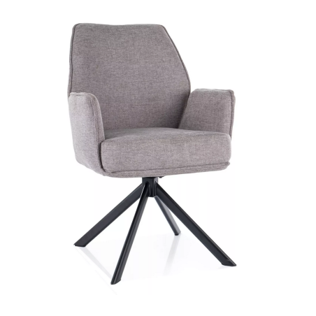 Chaise en tissu "Hugo" - Gris - l 58 x H 90 cm