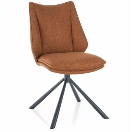Chaise en tissu "Kenzie" - Bjorn - Orange - l 51 x H 91 cm