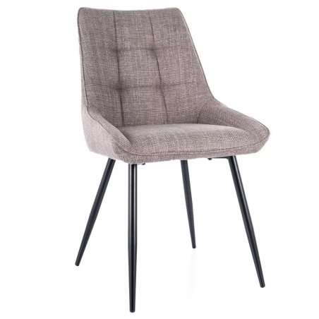 Chaise en tissu "Klif" - Bjorn - Beige - l 50 x H 88 cm