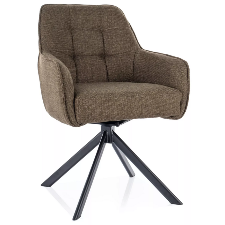 Chaise en tissu "Metro" - Bjorn - Vert Olive - l 57 x H 84 cm