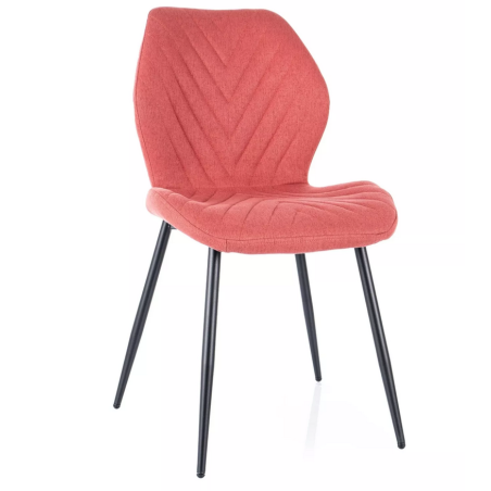 Chaise en tissu "Mike" - Nea - Rose - l 48 x H 86 cm