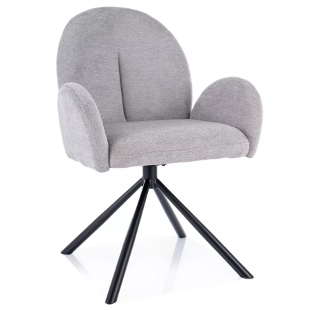 Chaise en tissu "Planet" - Raven - Gris clair - l 60 cm x H 88 cm