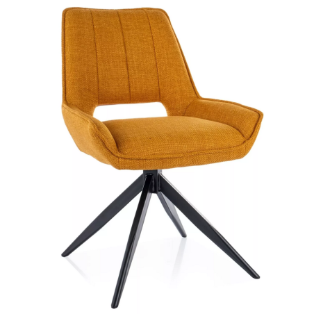Chaise en tissu "Tello" - Bjorn - Jaune - l 54 x H 84 cm