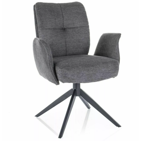 Chaise en tissu "Wing" - Brego - Gris - l 66 x H 90 cm