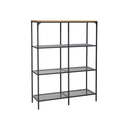 Bibliothèque "Lex A" - Beige chêne/Noir - l 36 x H 136 x L 100 cm