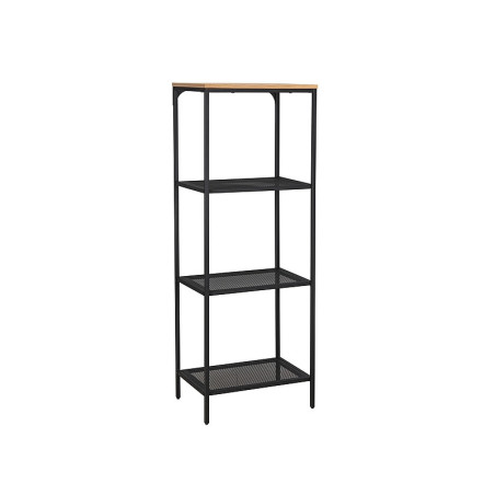 Bibliothèque "Lex B" - Beige chêne/Noir - l 36 x H 136 x L 50 cm