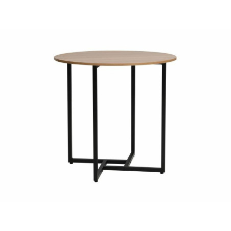 Table à manger ronde "Alto II" - Marron chêne/Noir - D 80 x H 76 cm