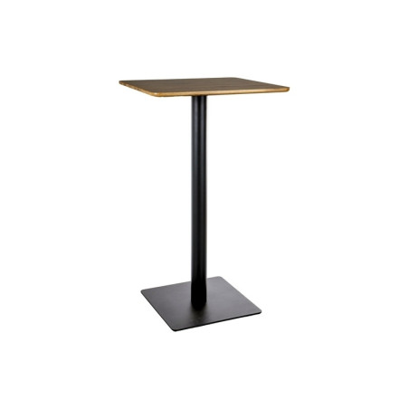 Table de bar carrée "BT-006" - Beige chêne/Noir - l 60 x L 60 x H 105 cm