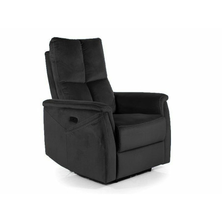 Fauteuil inclinable avec fonction massage "Neptun M" - Noir - l 76 x H 96 cm