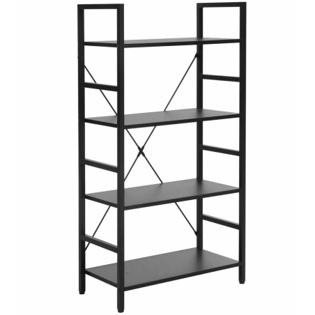 Bibliothèque "Loft R4" - Noir - L 60 x H 115 x l 30 cm