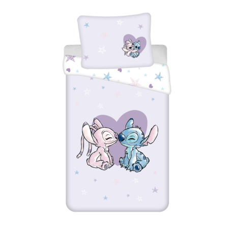 Disney - Parure de lit en coton "Lilo & Stitch : Heart" - 140 x 200 cm