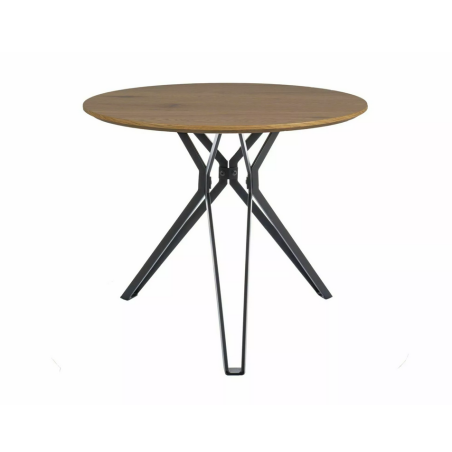 Table ronde "Colt" - Marron chêne - D 90 x H 76 cm