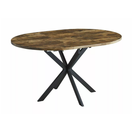 Table à manger extensible "Gaston" - Marron - L 100-135 x l 100 cm