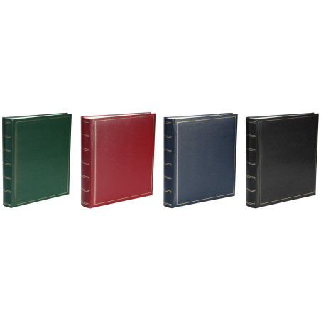 Lot de 4 albums traditionnels | Jusqu'à 2000 photos 10x15cm | Bleu, Rouge, Vert, Noir