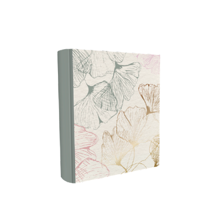 Album photos à pochettes 200 mémos "Flowers 3" - Gris clair - 200 photos