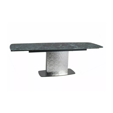 Table à manger extensible "Moncler" - Vert/Argentée - L 160-240 x l 90 cm