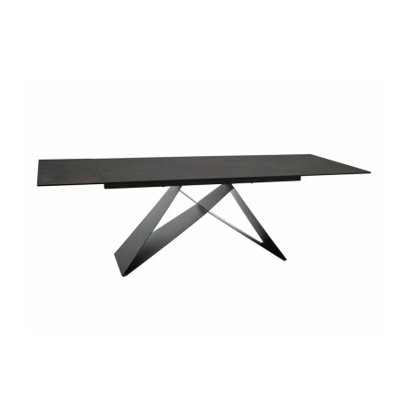 Table à manger extensible "Westin" - Marron/Noir - L 160-240 x l 90 cm