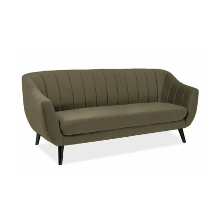Canapé 3 places en velours "Elite 3" - Vert Olive - L 153 x H 83 cm