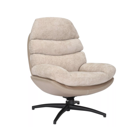 Fauteuil en tissu "Giselle" - Beige - l 77 x H 101 cm