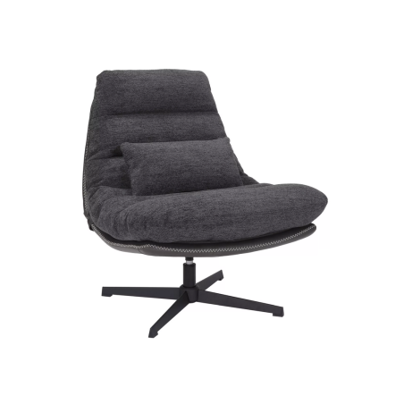 Fauteuil en tissu "Felicia" - Noir - l 79 x H 91 cm