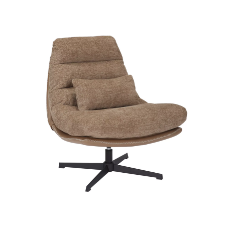 Fauteuil en tissu "Felicia" - Marron - l 79 x H 91 cm