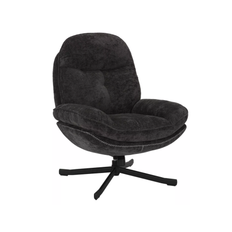 Fauteuil en tissu "Harper" - Noir - l 77 x H 101 cm