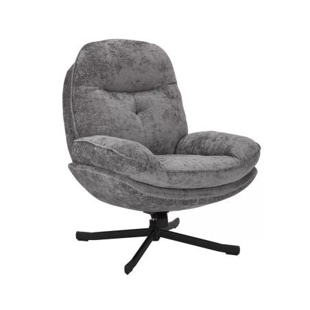 Fauteuil en tissu "Harper" - Gris - l 77 x H 101 cm