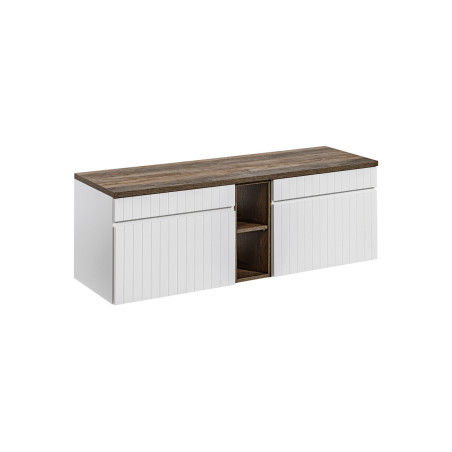 Double meuble sous vasque 140 cm - Emblematic White