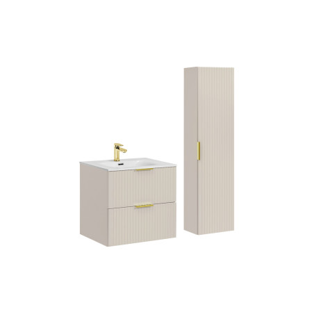 Meuble vasque à encastrer 60 cm + colonne - Georgia Cashmere