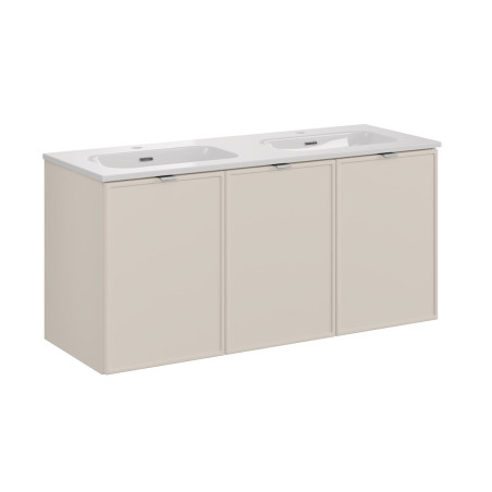 Meuble double vasque à encastrer à portes 120 cm - Sublima Cashmere
