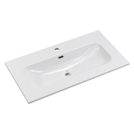 Vasque à encastrer - Blanc brillant - 80 x 46 cm